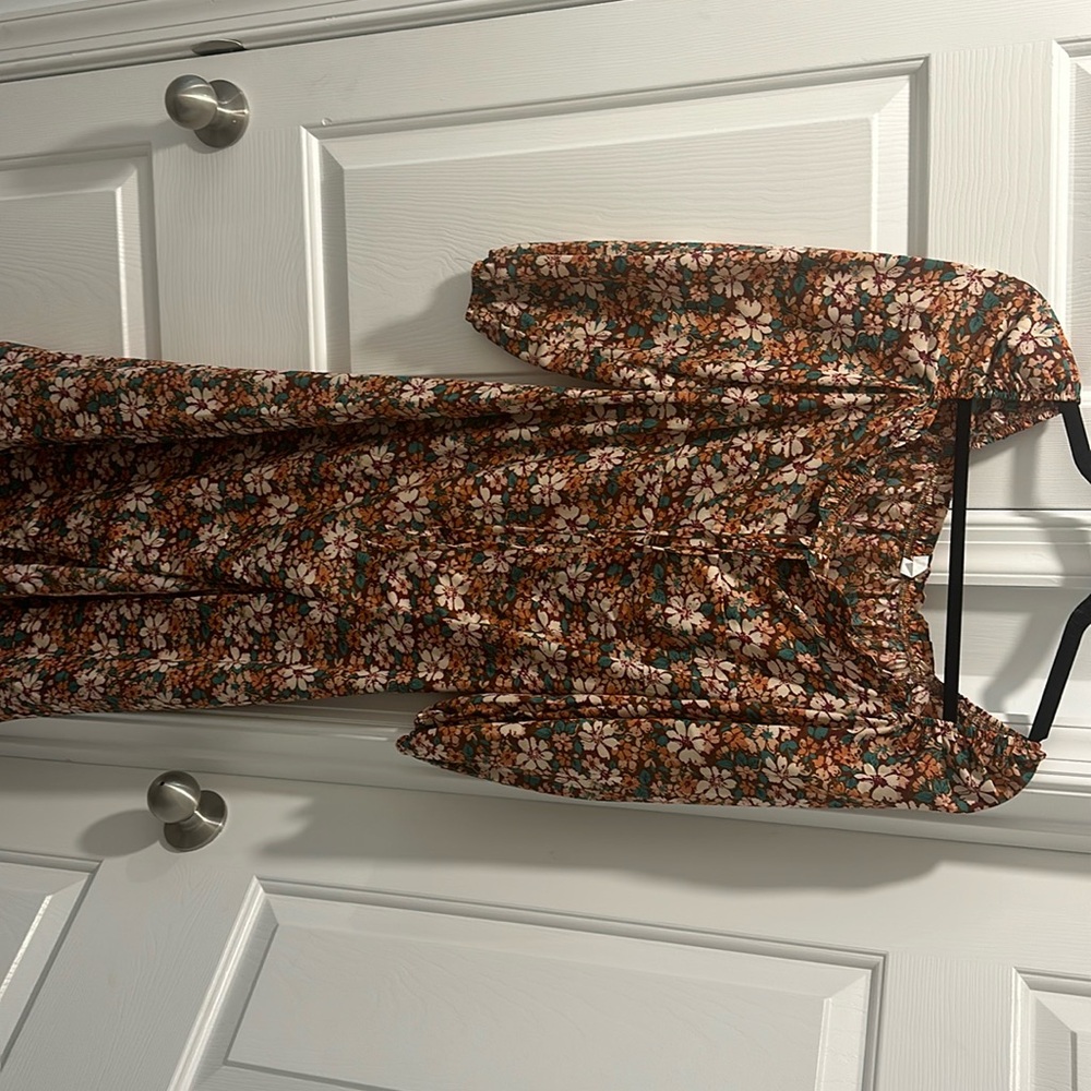 Fall Floral Midi Dress